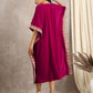 trueBrowns Pink Velvet Lace Kaftan | Swadesiicart
