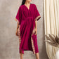 trueBrowns Pink Velvet Lace Kaftan | Swadesiicart