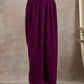 trueBrowns Wine Velvet High Waist Pant | Swadesiicart