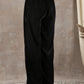 trueBrowns Black Velvet High Waist Pant | Swadesiicart