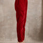 trueBrowns Red Velvet Pant | Swadesiicart