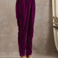 trueBrowns Wine Velvet Pant | Swadesiicart