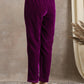 trueBrowns Wine Velvet Pant | Swadesiicart
