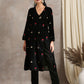 trueBrowns Black Velvet Embroidered Angrakha | Swadesiicart