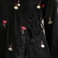 trueBrowns Black Velvet Embroidered Angrakha | Swadesiicart