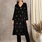 trueBrowns Black Velvet Embroidered Angrakha | Swadesiicart