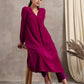 trueBrowns Pink Velvet Pleated Kurta | Swadesiicart