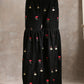 trueBrowns Black Velvet Embroidered Kurta Sharara Set | Swadesiicart