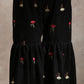 trueBrowns Black Velvet Embroidered Kurta Sharara Set | Swadesiicart