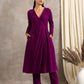 trueBrowns Wine Velvet Angrakha | Swadesiicart