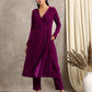 trueBrowns Wine Velvet Angrakha | Swadesiicart