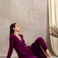trueBrowns Wine Velvet Angrakha | Relove | Swadesiicart
