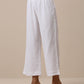 trueBrowns Cotton White Weave Pant | Swadesiicart