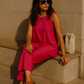 trueBrowns Pink Viscose Co-ord Set - Swadesiicart