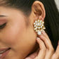 Nuyug 22K Gold-Plated Elegant MOP Studded Ethnic Pearl Drop Stud Earrings | Swadesiicart