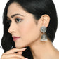 Mominos Fashion Joharkamal Kundan work Jhumka with White Beads - Swadesiicart