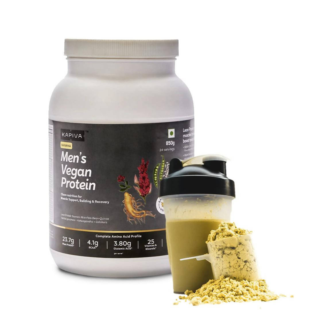 Kapiva Ayurveda Men's Vegan Protein - Banana Flavour - Swadesiicart