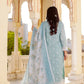 Vaasva Women Sky Blue Linen Floral Printed Kurta, Pant & Dupatta set | Swadesiicart