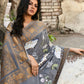 Joban Fashion Silver Grey Pure Crepe Pure Handloom Banarasi Silk Saree | Swadesiicart