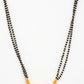 NVR Women's Gold-Polished Black Beaded Mangalsutra - Swadesiicart