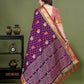 Lorenvalley Fashion Purple Patola Silk Woven Design Zari Meenakari Weaving Saree - Swadesiicart