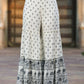 Juniper Women's Off White Rayon Floral Placement Kurta With Sharara And Dupatta Set | Swadesiicart