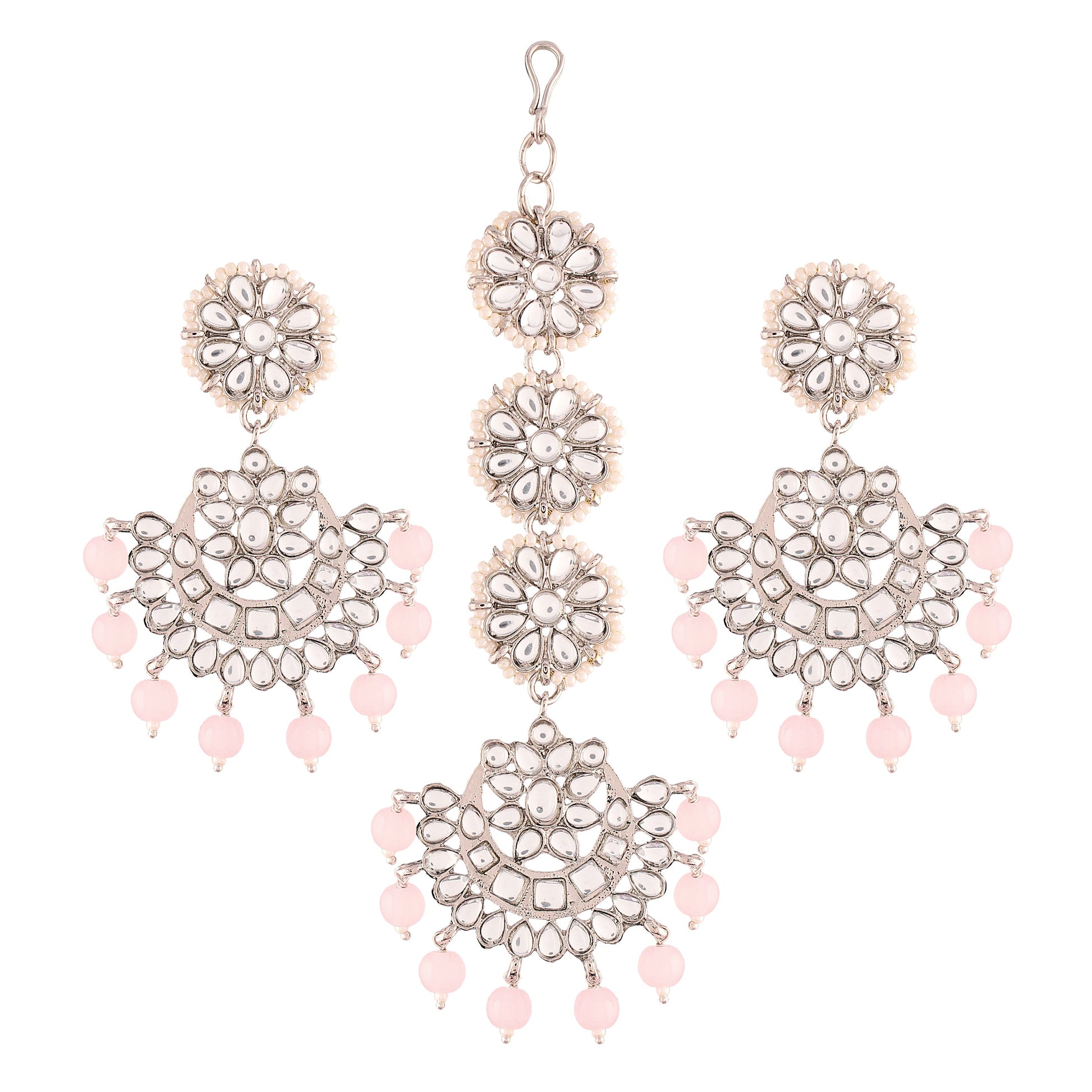 Shyama MaangTikka Earrings Set - Wahe Jewels - Swadesiicart