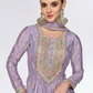 Lorenvalley Fashion Lavender Chinon Embroidery With Sequince Work Gown Stitched | Swadesiicart