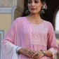 Juniper Women's Pink Cambric Floral Print Kurta Sharara Sets | Swadesiicart