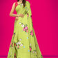 Aayaa Designer Printed Satin Saree - Multi Color