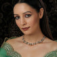 Kundan and Daimond Neckpiece (Gold) - Ruby Raang | Swadesiicart
