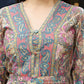 Pink Rayon Paisley & Floral Printed Top with Matching Bottom - Eesha - Swadesiicart