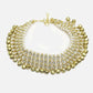 Women's Gold White Ghungroo Anklets - Ruby Raang | Swadesiicart