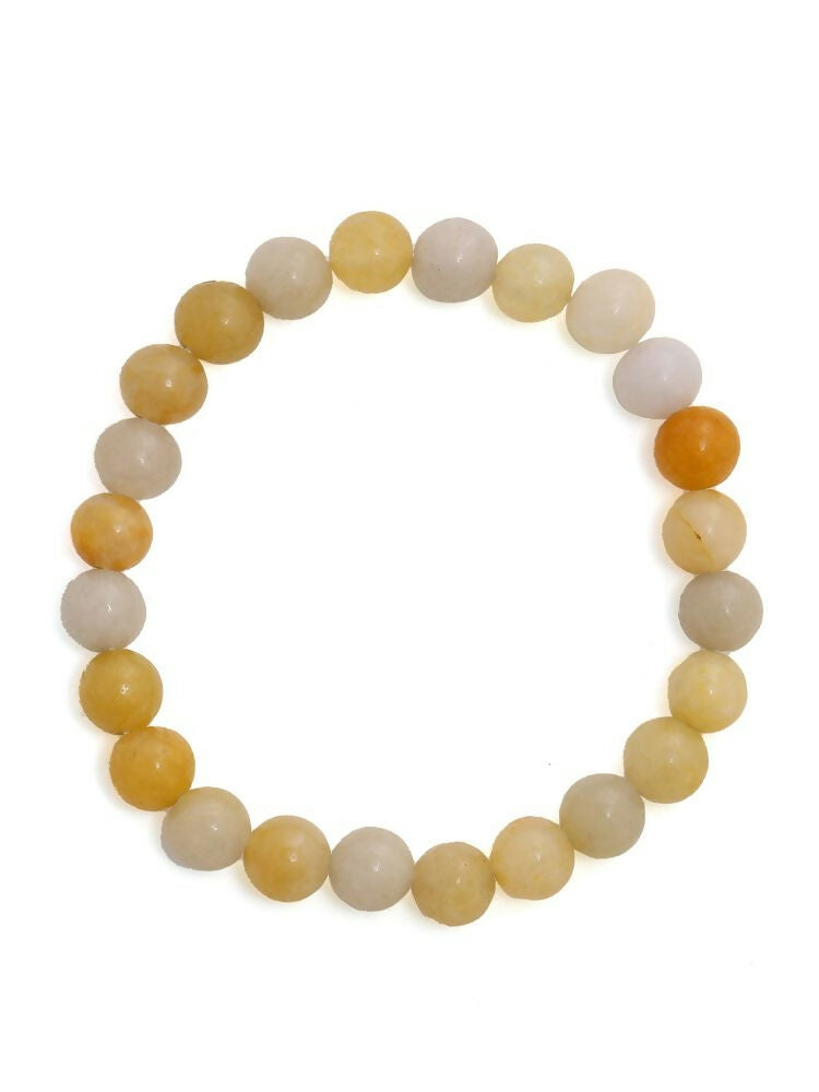 Yellow Aventurin Crystal Beads Bracelet - Ruby Raang | Swadesiicart