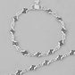VOJ Set of 2 Silver Plated Designer Stainless Steel Anklet - Swadesiicart