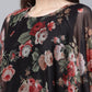 Ahalyaa Women Black Crepe Dress With Attached Dupatta | Swadesiicart