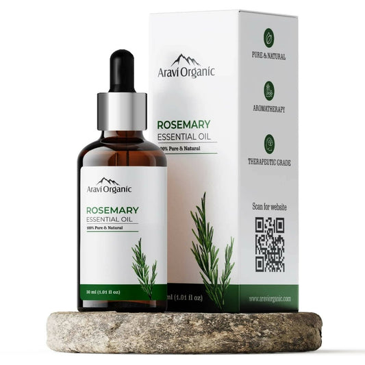 Aravi Organic Rosemary Essential Oil for Hair Growth, Anti Hair Fall | Swadesiicart