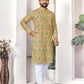 Anaita Yellow Digital Printed Work Cotton Straight Kurta