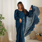 Teeya Creation Blue Color Zimichhu Silk Ready To Wear Saree | Swadesiicart