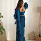 Teeya Creation Blue Color Zimichhu Silk Ready To Wear Saree | Swadesiicart