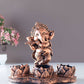 Golden Peacock Brown Ganesha Diya Holder | Swadesiicart