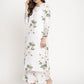 Ahalyaa Women's White Crepe Digital Print Kurta Palazzo Set With Dupatta | Swadesiicart