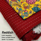 Red Linen Sequence Saree with Unstitched Blouse - Hiral Fashion | Swadesiicart