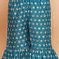 Girls Teal Blue Printed V-Neck Kurta with Sharara - Bhama | Swadesiicart