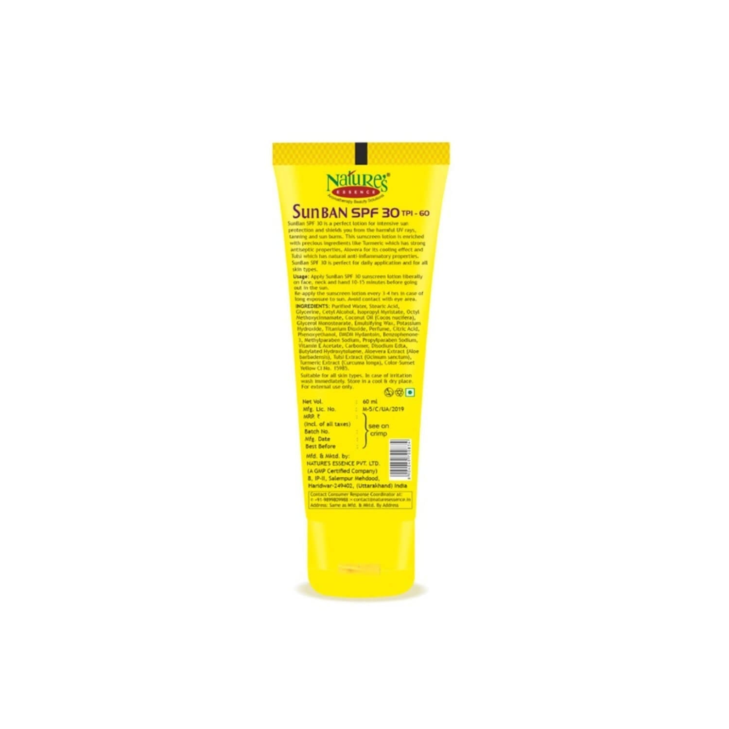 Nature's Essence Sun Ban Intense Lotion SPF 60 - Swadesiicart