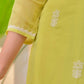 The52 Lemons Women's Beautiful Chikankari Work Chanderi Fabric Straight Kurta Pant and Dupatta Set - Swadesiicart