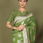 Shree Shyam Fashion Linen Cotton Green Saree