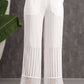 Juniper Women White Rayon Woven Design Flared Palazzo | Swadesiicart