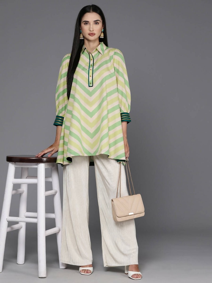 Ahalyaa Women's Traditional wear Tunic - Off White | Swadesiicart