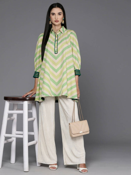 Ahalyaa Women's Traditional wear Tunic - Off White | Swadesiicart